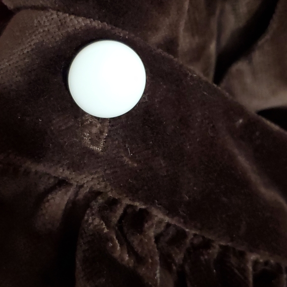 Vintage heirloom ELEGANT brown romper Jon Jon boys 4T velvet lace royalty - Picture 6 of 6